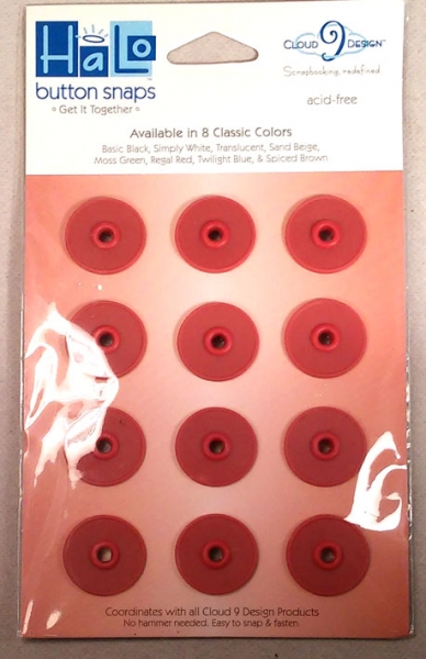 Button Snaps Regal red